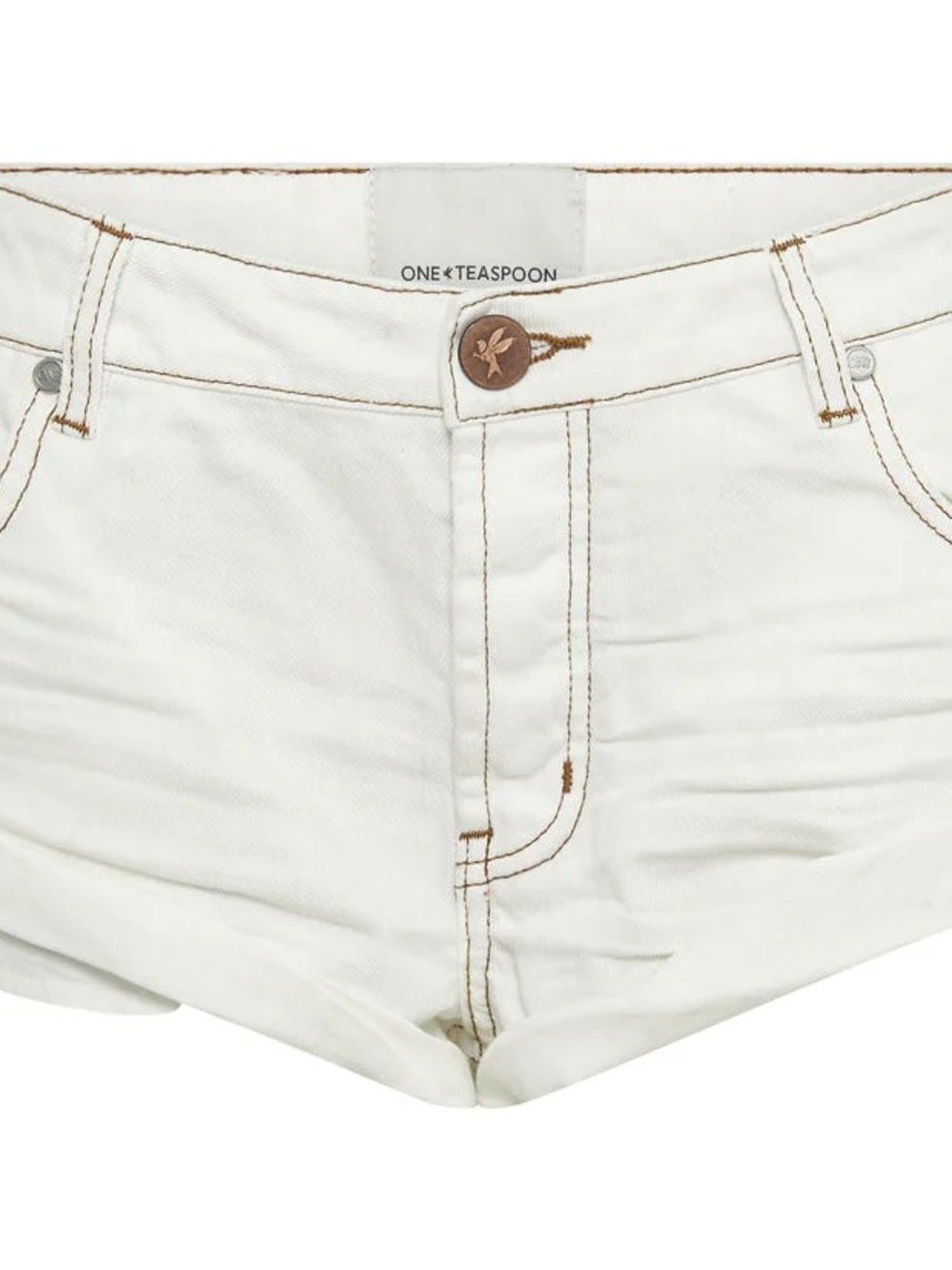 One Teaspoon White Denim Cutoff Women's Shorts